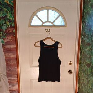 Men's Classic Black Sleeveless Top RL16
